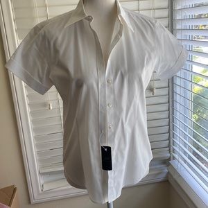 Brooks Brothers - size 2 Women’s cotton short sleeve button down shirt